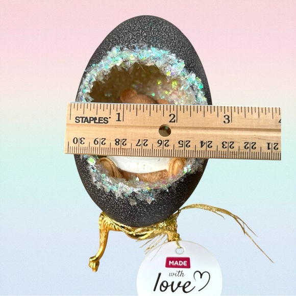 𝑯𝒂𝒏𝒅𝒎𝒂𝒅𝒆 Emu Egg “Congratulations” Gift - Picture 4 of 14